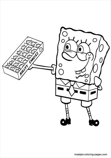 SpongeBob - spongebob - kolorowanka 12.GIF