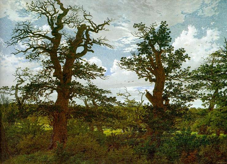 Friedrich Caspar David 1774  1840 - Landscape with Oak Trees and a Hunter.jpg