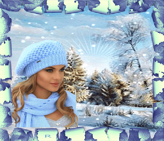 Zimowe - Kobieta--w--niebieskim--berecie.gif