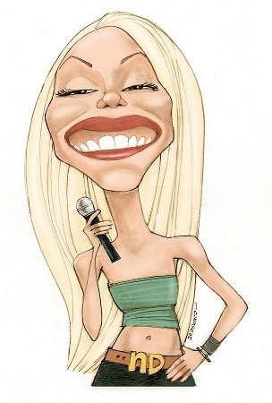 Karykatury gwiazd muzyki - Karykatura Gwen Stefani.jpg